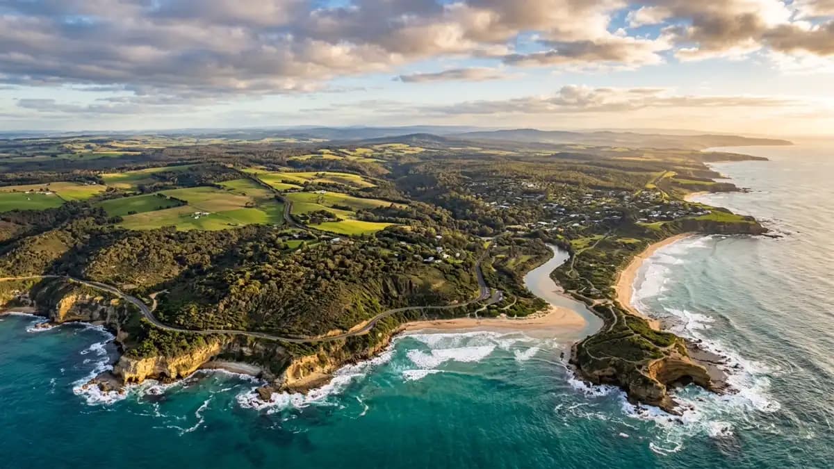 Scenic views of the region surrounding Anglesea