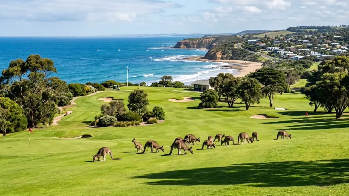 Anglesea beach and coastline on the Great Ocean Road, Victoria