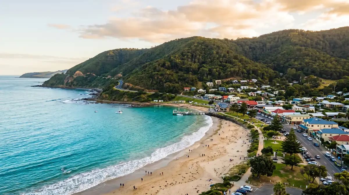 Apollo Bay on the Great Ocean Road, Victoria Australia