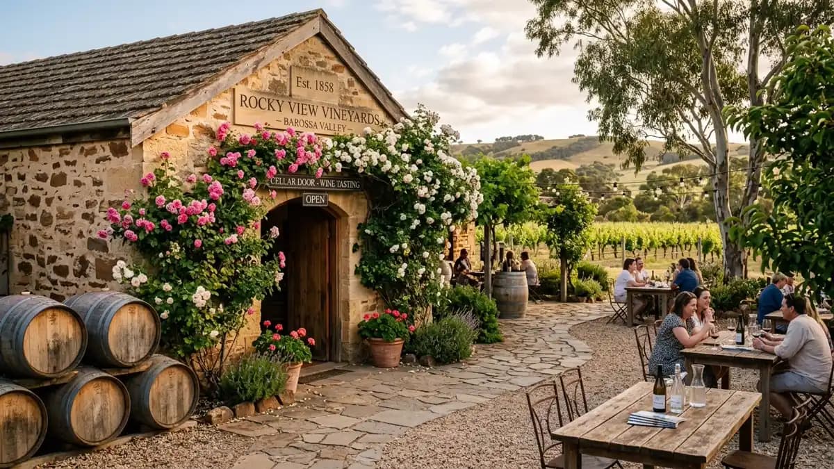 Heritage stone cellar door wine tasting Barossa Valley South Australia