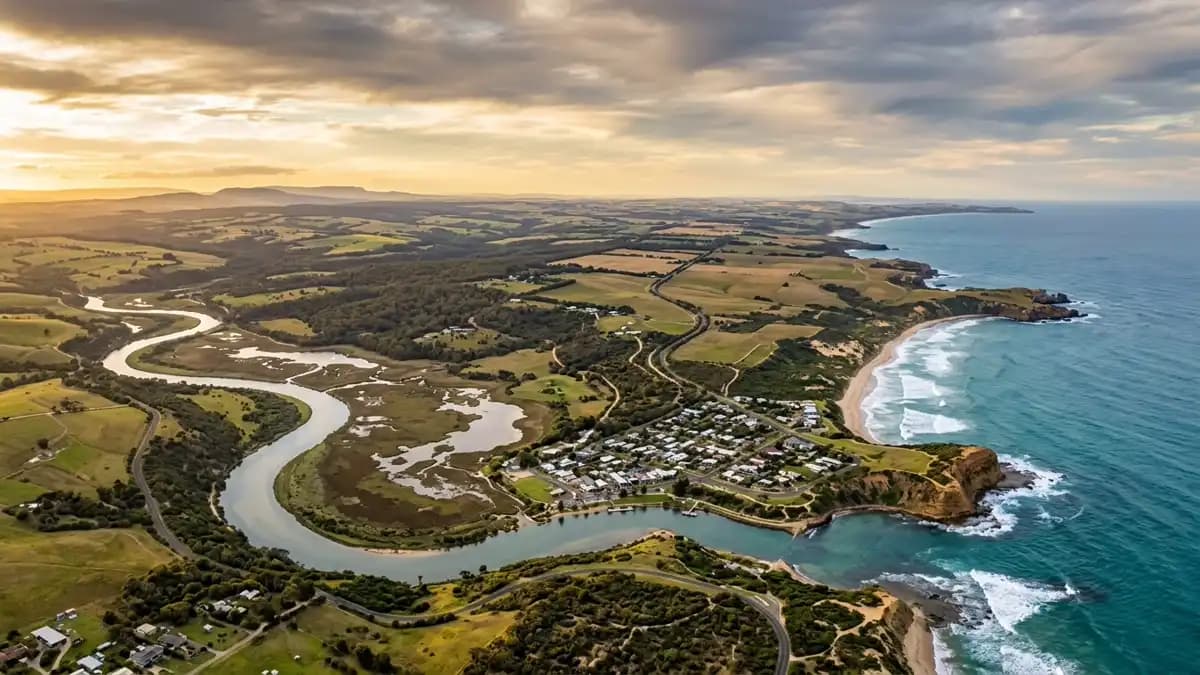 Scenic views of the region surrounding Barwon Heads