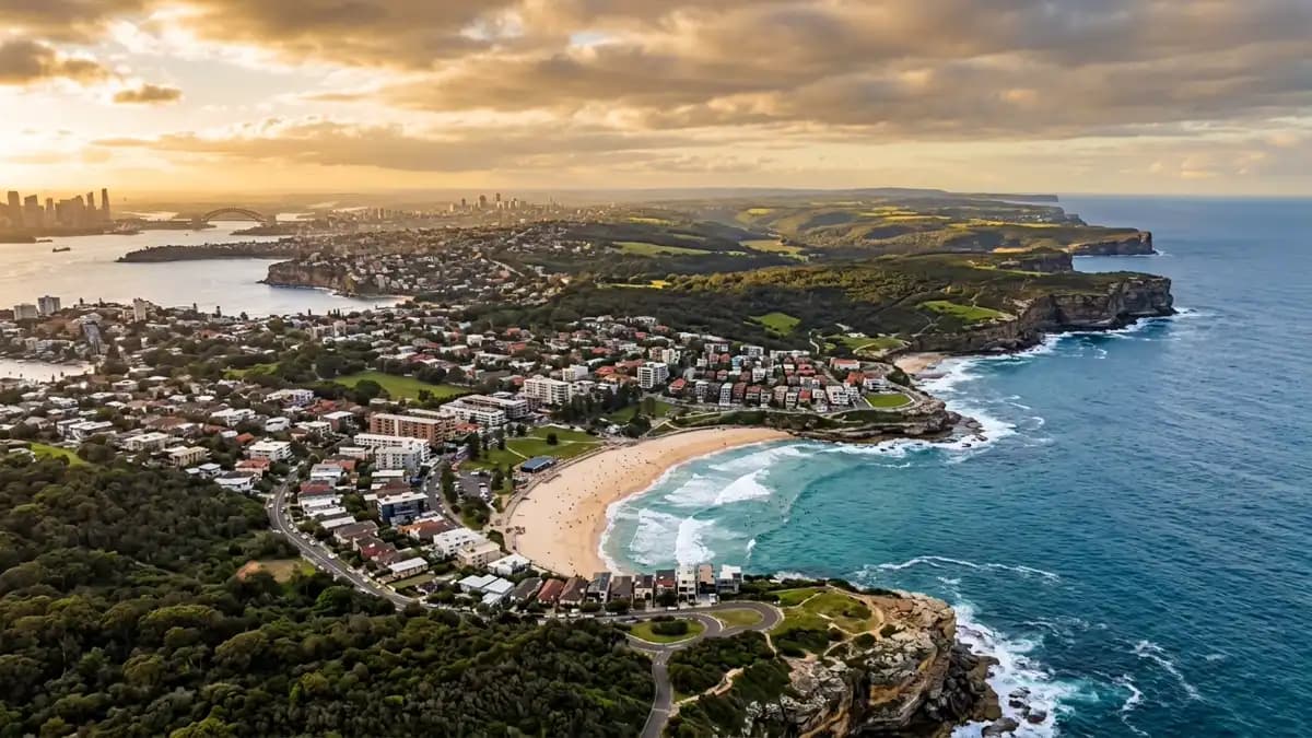 Scenic views of the region surrounding Bondi Beach