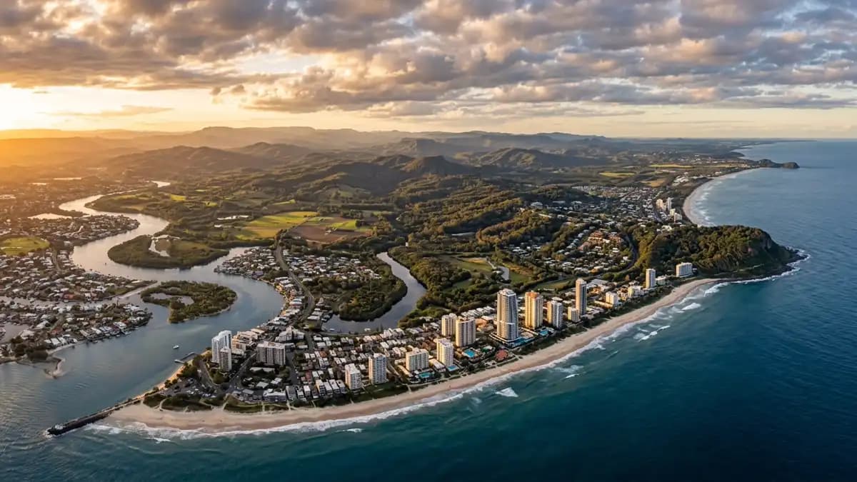 Scenic views of the region surrounding Broadbeach