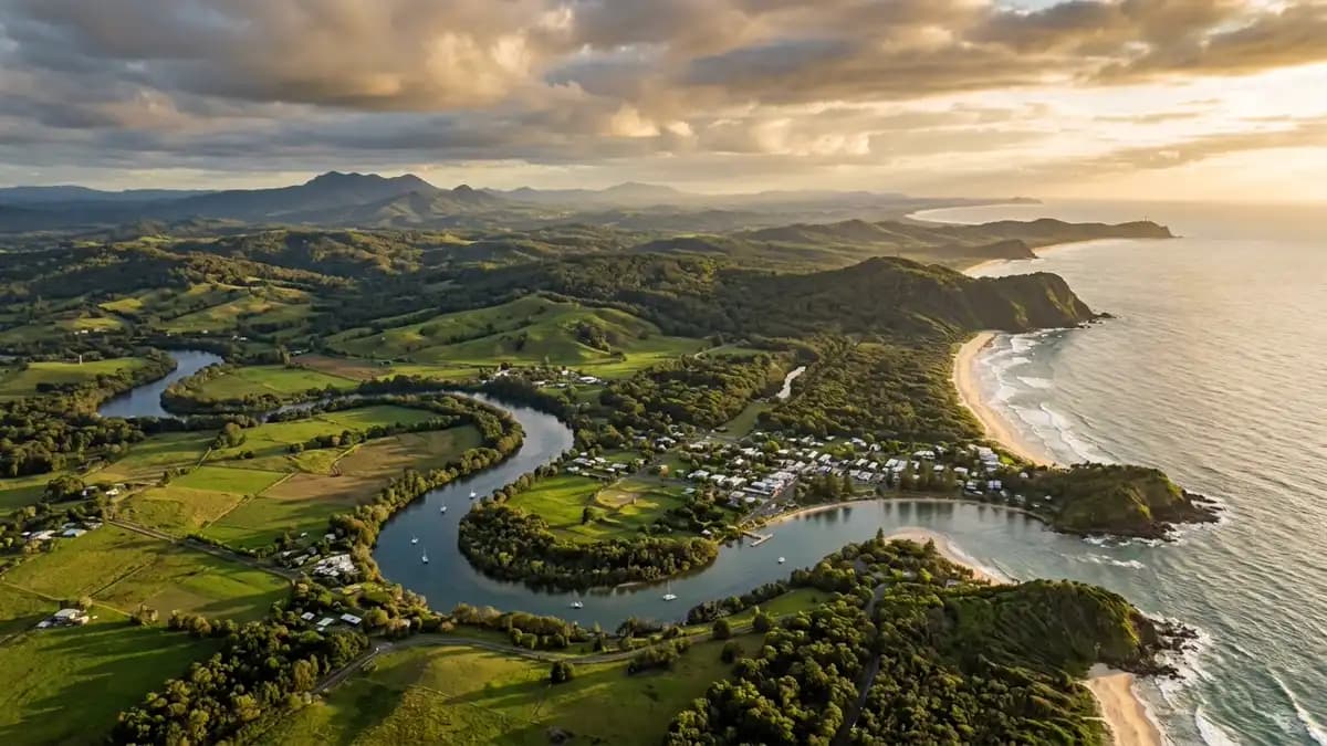 Scenic views of the region surrounding Brunswick Heads