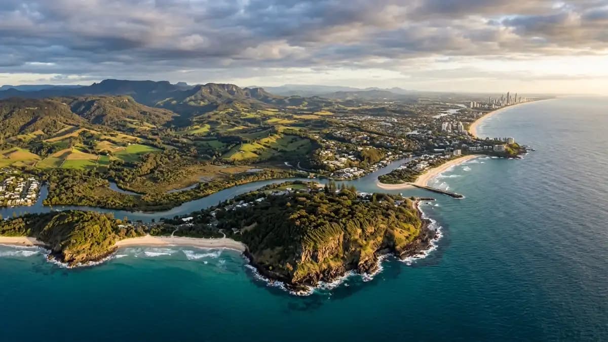 Scenic views of the region surrounding Burleigh Heads