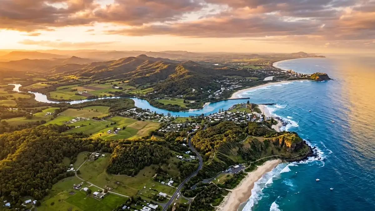 Scenic views of the region surrounding Coolangatta