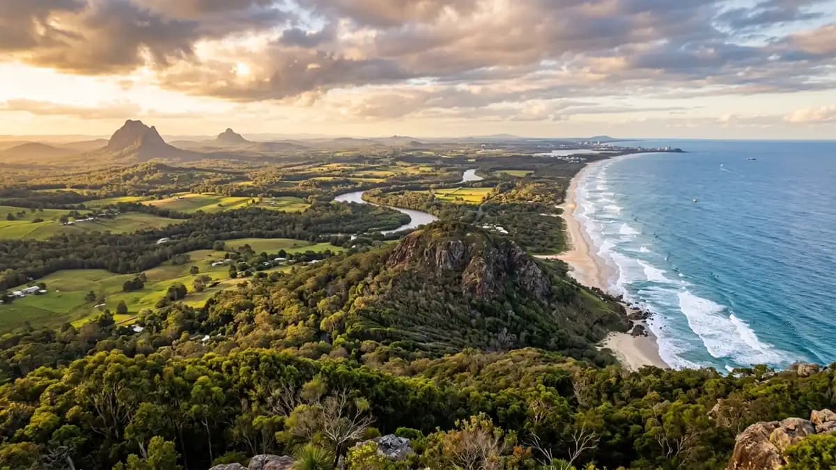 Scenic views of the region surrounding Coolum
