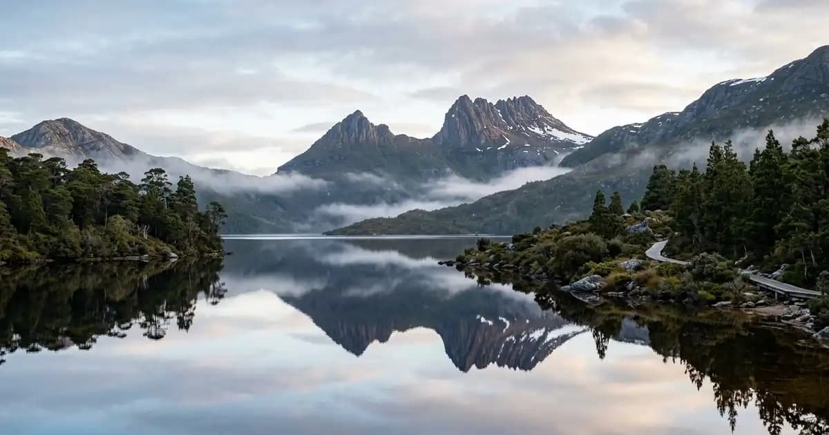 Cradle Mountain and Dove Lake, Tasmania World Heritage wilderness