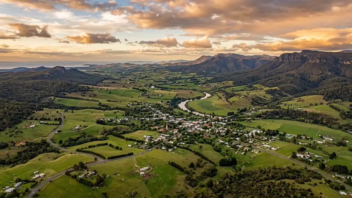 Scenic views of the region surrounding Deloraine