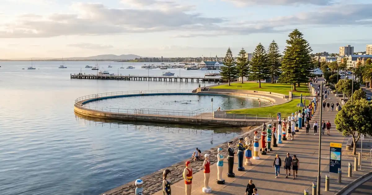 Geelong Waterfront and Corio Bay, Victoria Australia