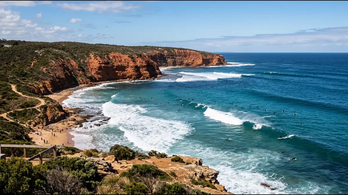 Bells Beach surf break near Torquay on the Great Ocean Road