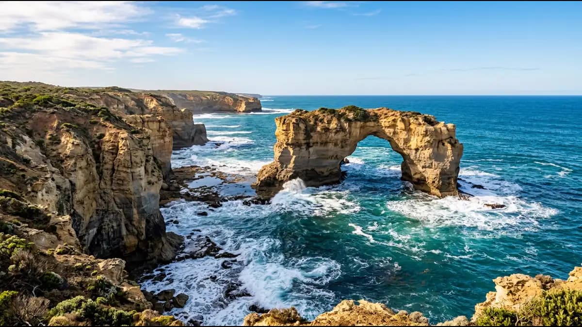 London Arch rock formation on the Great Ocean Road