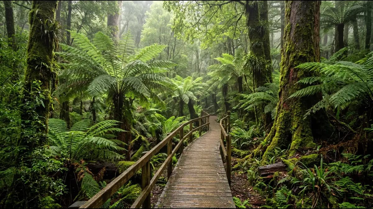 Rainforest boardwalk in the Great Otway National Park