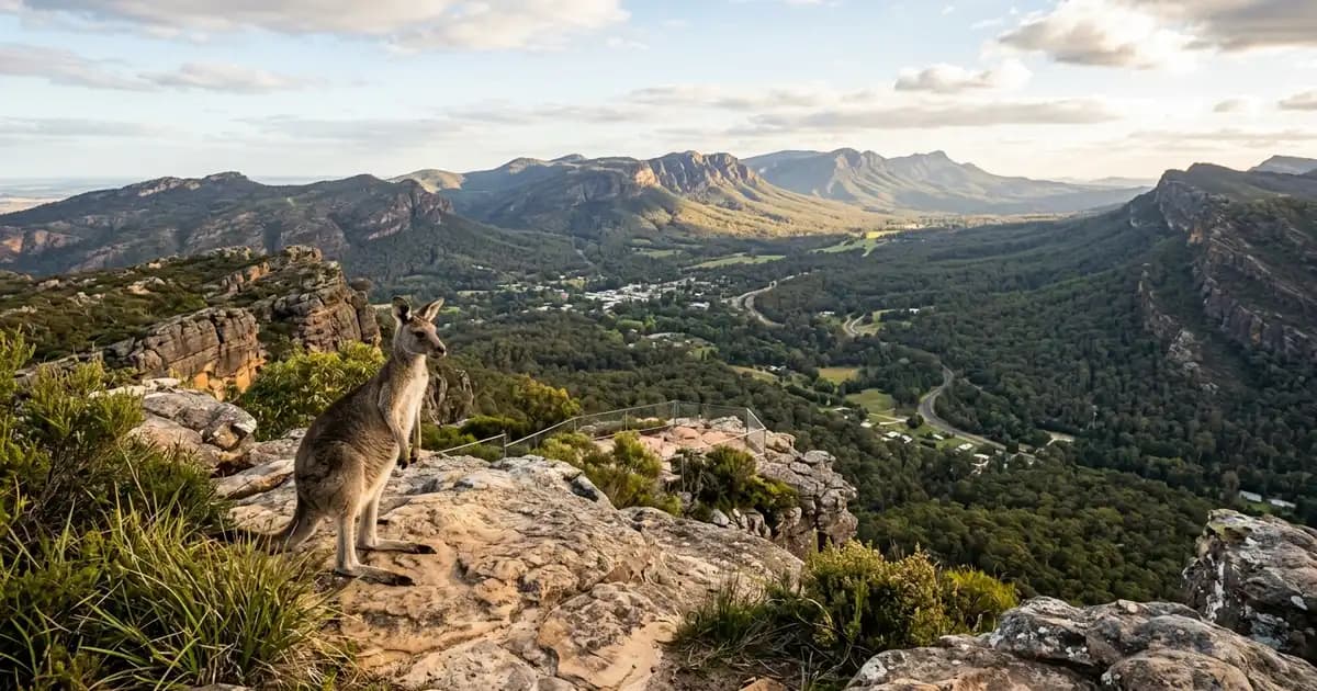 The Pinnacle lookout in the Grampians, Halls Gap Victoria