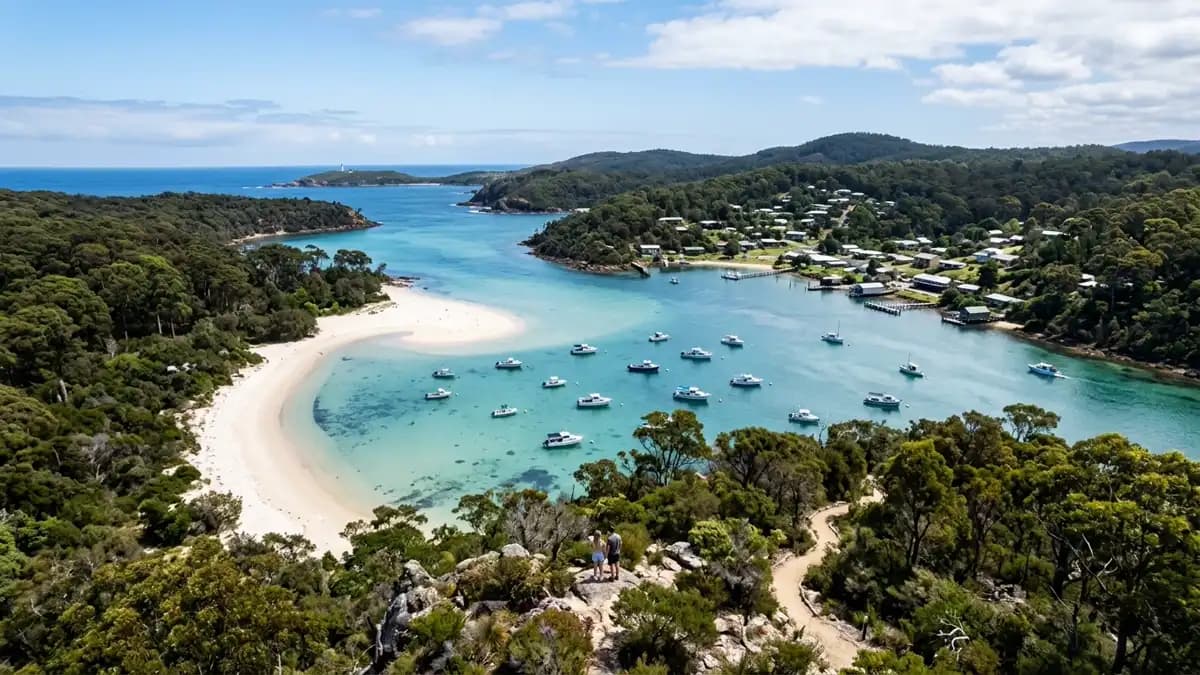 Mallacoota inlet surrounded by wilderness far east Gippsland Victoria