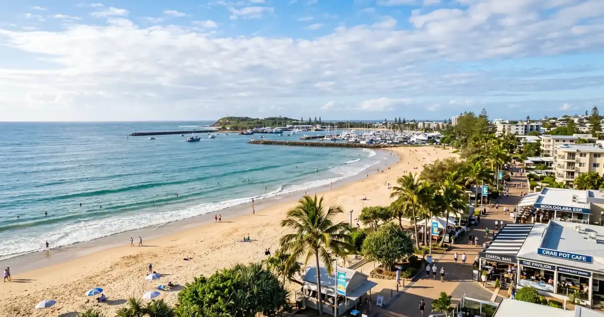Mooloolaba Beach and Esplanade, Sunshine Coast Queensland