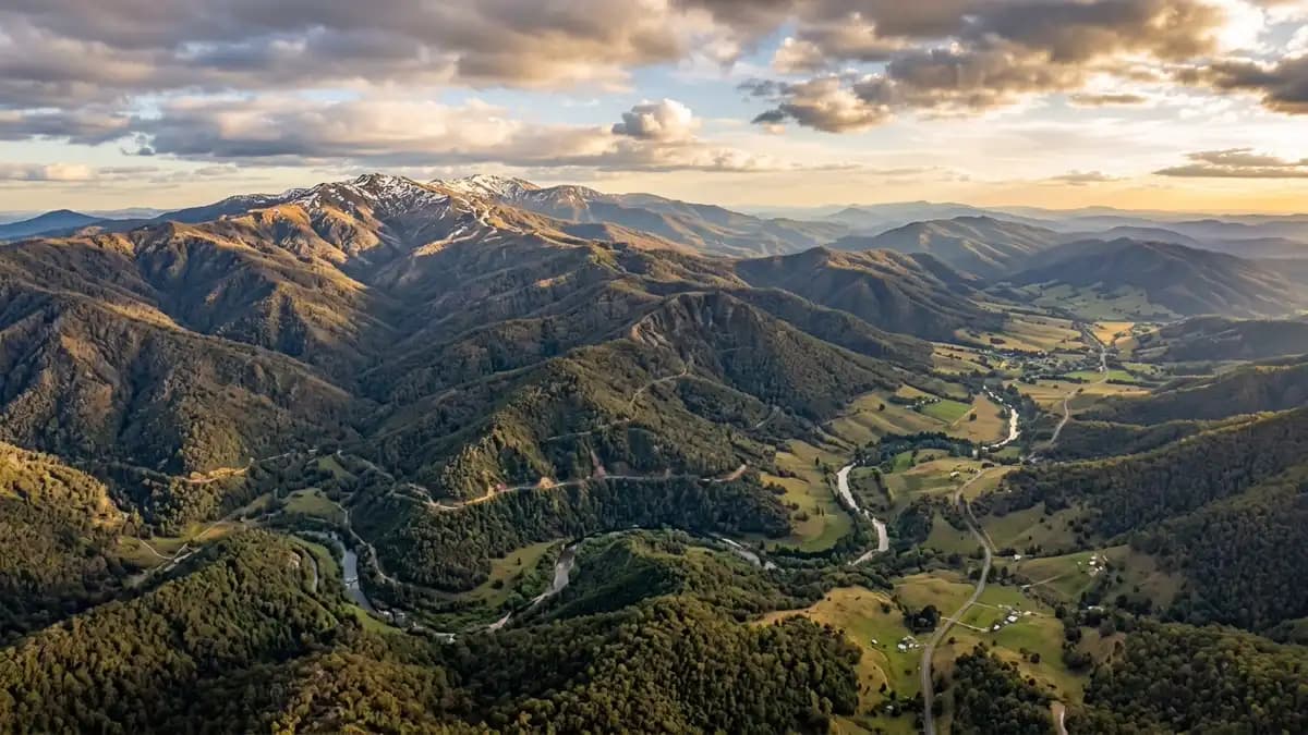 Scenic views of the region surrounding Mt Hotham