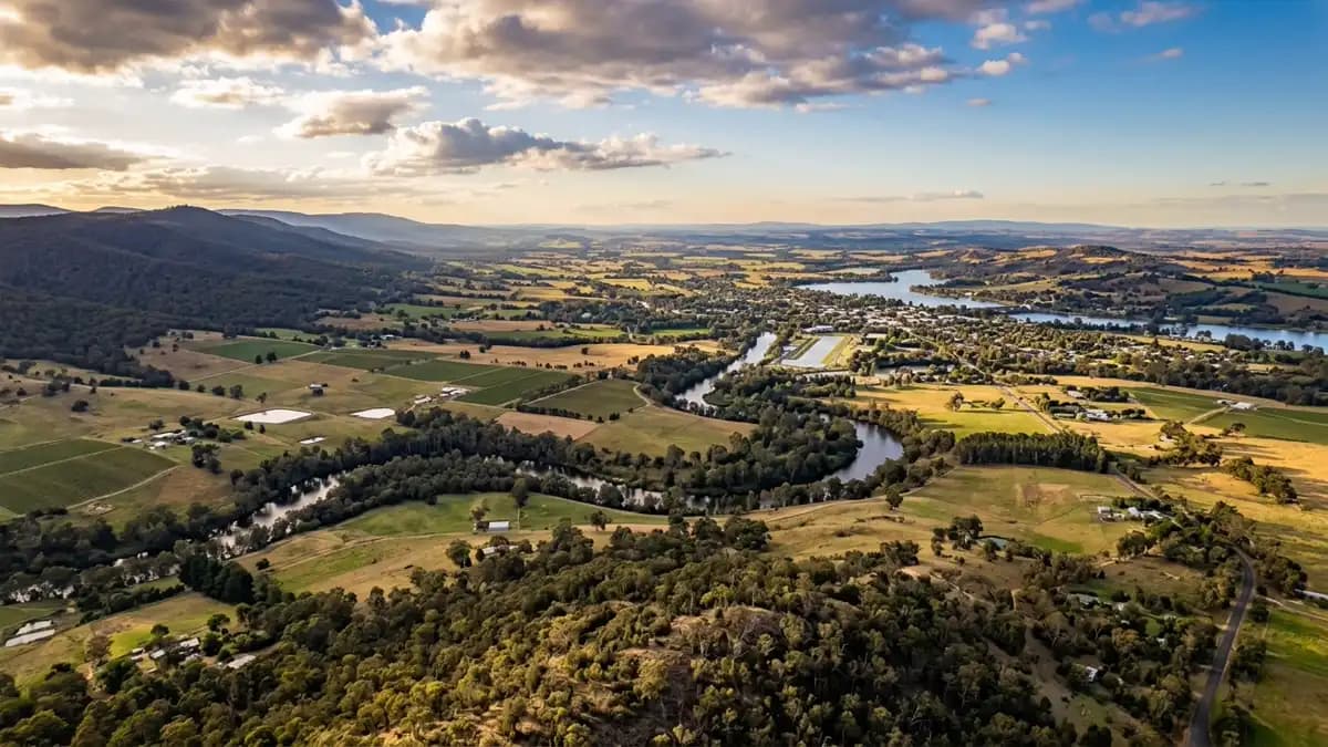 Scenic views of the region surrounding Nagambie