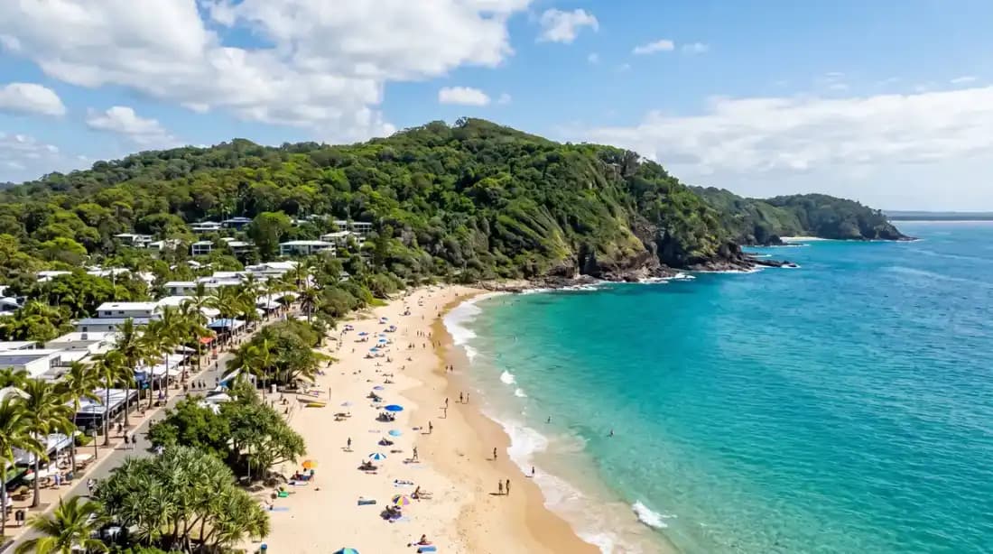 Noosa Heads coastline and National Park, Queensland Australia
