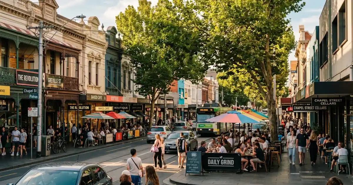 Chapel Street in Prahran, Melbourne Victoria