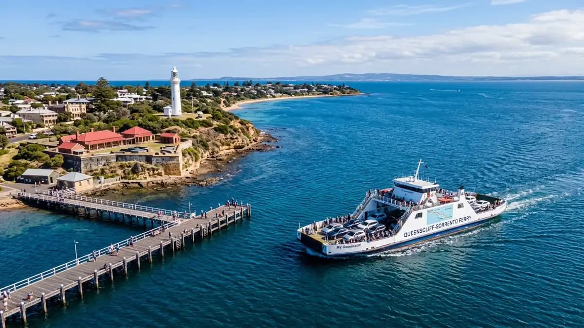 Queenscliff to Sorrento ferry crossing Port Phillip Bay Victoria