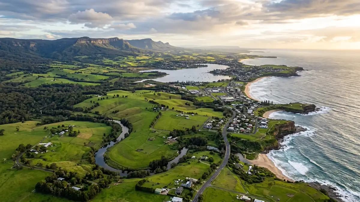 Scenic views of the region surrounding Shellharbour