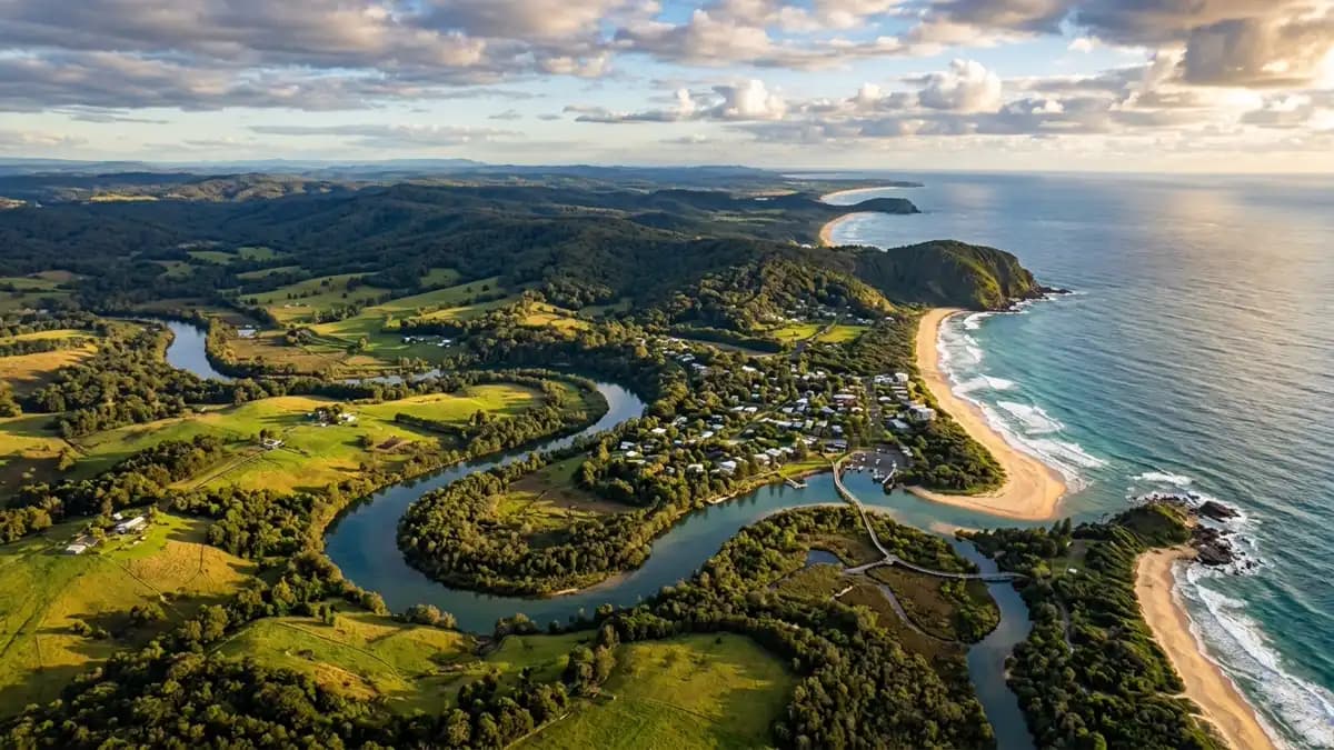 Scenic views of the region surrounding Urunga