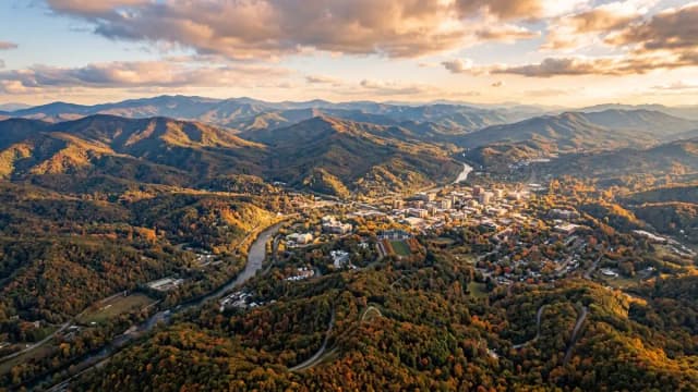 Asheville aerial view