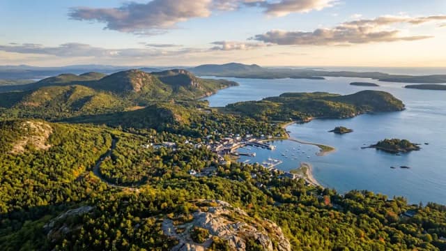 Bar Harbor aerial view