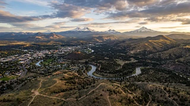 Bend aerial view