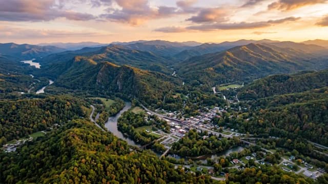 Bryson City aerial view