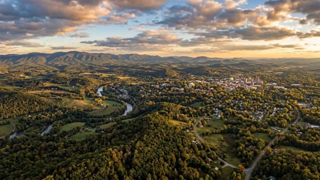 Charlottesville aerial view
