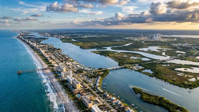 Cocoa Beach aerial view