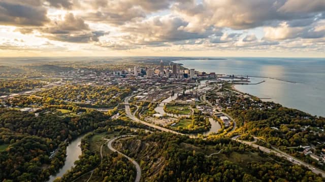 Cuyahoga County aerial view