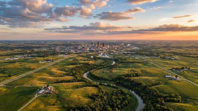 Des Moines aerial view