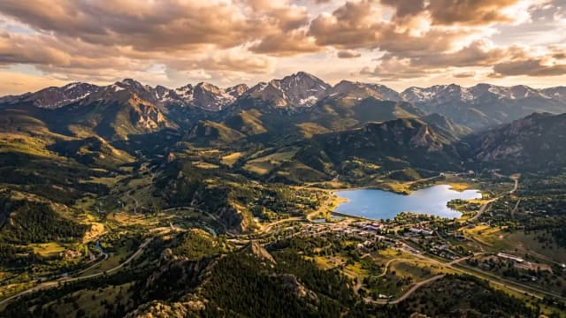 Estes Park aerial view