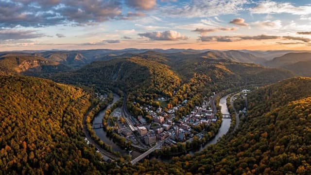 Jim Thorpe aerial view