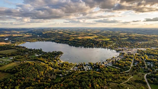 Lake Geneva aerial view