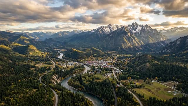 Leavenworth aerial view