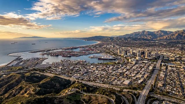 Long Beach aerial view