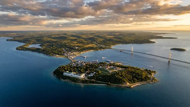 Mackinac Island aerial view