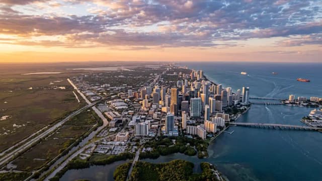 Miami aerial view