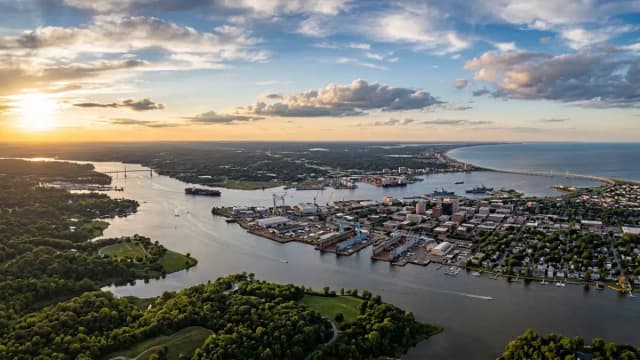 Newport News aerial view