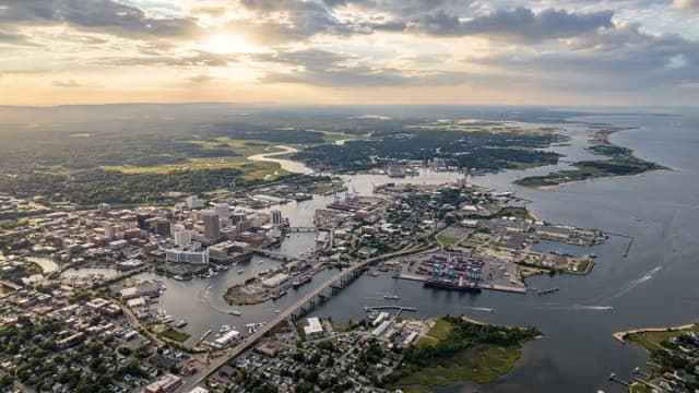 Norfolk aerial view