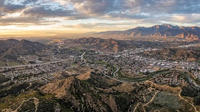 Riverside aerial view
