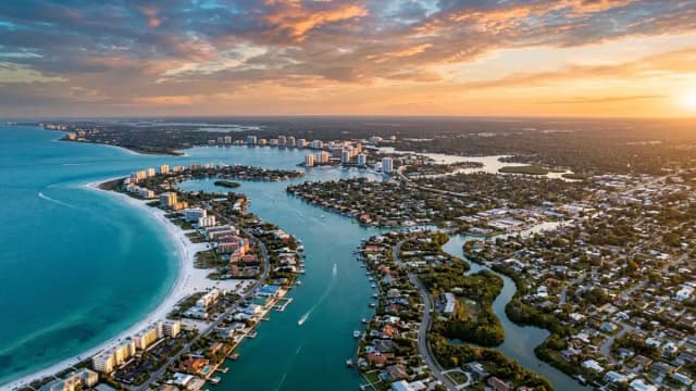 Siesta Key aerial view
