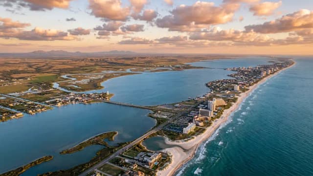 South Padre Island aerial view