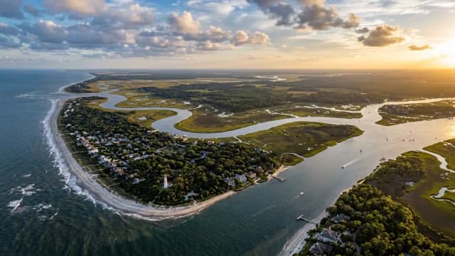 St Simons aerial view