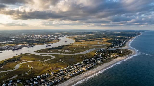 Tybee Island aerial view