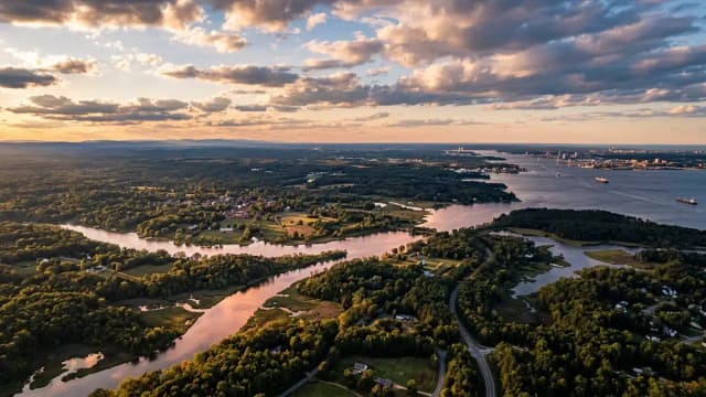 Williamsburg aerial view